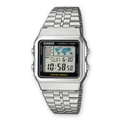 Casio A500WEA-1EF watch Wrist watch Unisex Electronic Black, Silver