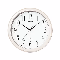 Casio IQ-1060J-7JF, Wall, Quartz clock, Circle, White, Resin, Classic