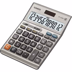 Casio DF-120BM, Desktop, Basic, 12 digits, Display tilting, Battery/Solar, Black, Grey