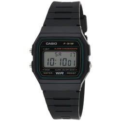 Casio F-91W-3DG - Black Watch  Black/White  Strap