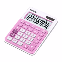 Casio MW-C11A-PK-N, Desktop, Basic, 10 digits, Battery/Solar, Pink