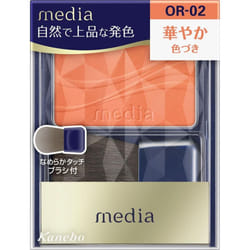 Kanebo Media Bright Up Cheek S OR-02 2.8g Skin Makeup To use] Apply blush color to the brush and blend with the back of your hand before use. After ri