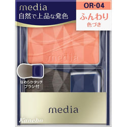 Kanebo Media Bright Up Cheek S OR-04 2.8g Skin Makeup To use] Apply blush color to the brush and blend with the back of your hand before use. After ri