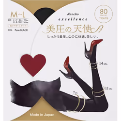 Kanebo EXCELLENCE Biatsu no Angels (80D) M-L BK Tights Less than 100 denier Tights Material] Nylon, polyurethane Tights Less  ...