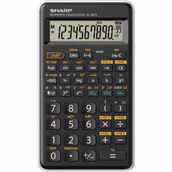 Sharp EL-501T calculator Pocket Scientific Black. White