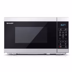 Sharp YC-MS02U-S Silver 800W with 11 Power Levels & 8 Preset Cooking Options