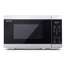 Sharp YC-MS02U-S Silver 800W with 11 Power Levels & 8 Preset Cooking Options