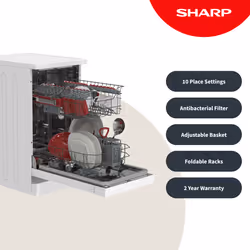 Sharp Home Appliances QW-NS1CF49EW Freestanding 10 place settings E