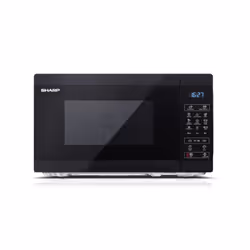 Sharp YC-MS02U-B Black 800W with 11 Power Levels & 8 Preset Cooking Options
