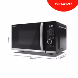 Sharp Home Appliances YC-QC254AU-B microwave Black Combination microwave Countertop 25 L 900 W