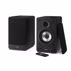 Sharp Bookshelf Speakers, 2-way, 2.0 channels, Wired & Wireless, 60 W, Black
