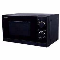 Sharp Home Appliances R-200BKW, Countertop, 20 L, 800 W, Built-in display, Rotary, Black
