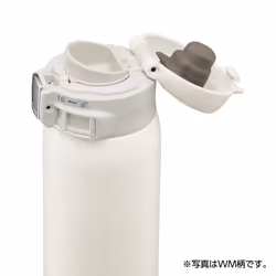 Zojirushi SM-SF48-WM Water Bottle  Direct Drinking  One-Touch Opening  Stainless Steel Mug  16.9 fl oz (480 ml)  Pale White