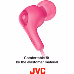 JVC HA-FX7 Gumy Plus In Ear Headphones - 4 Colours - Punch Pink