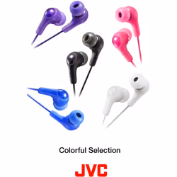 JVC HA-FX7 Gumy Plus In Ear Headphones - 4 Colours - Punch Pink