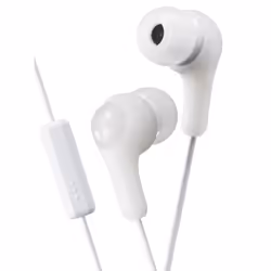 JVC Gumy Plus with Mic + Remote White, Wired, 10 - 20000 Hz, Calls/Music, 13.5 g, Headset, White