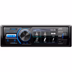 JVC KD-X561DBT, Black, Blue, 1 DIN, 180 W, 16 W, AAC, FLAC, MP3, WMA, BMP, JPEG, PNG