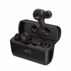 JVC XX Deep Bass Wireless Earbuds Black, True Wireless Stereo (TWS), 20 - 20000 Hz, Calls/Music, 8.8 g, Headset, Black, Red