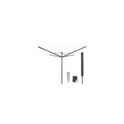 Brabantia - Lift-O-Matic - 50 Metres of Clothes Line - Adjustable in Height - UV-Resistant & Non-Slip Lining - Umbrella System - with Ground Spike 45