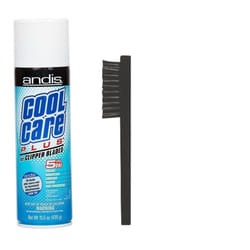 ANDIS Cool Care Plus Spray for Clipper Blades  15.5 Oz. With Clipper Cleaning Brush