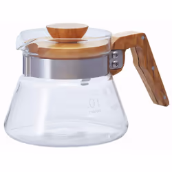 Hario Glass Coffee Server 400ml Olive Wood
