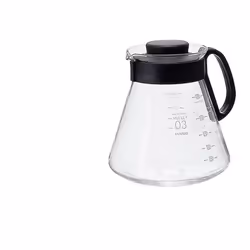Hario XVD-80B, 0.8 L, Glass, Polypropylene (PP), Black, Transparent, 143 mm, 132 mm, 145 mm