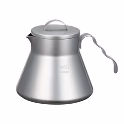 HARIO O-VCSM-50-HSV V60 Metal Coffee Server 16.9 fl oz (500 ml) Silver Made in China