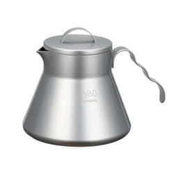 HARIO O-VCSM-50-HSV V60 Metal Coffee Server  16.9 fl oz (500 ml)  Silver  Made in China