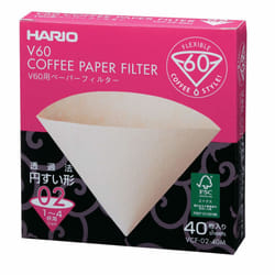 Hario VCF-02-40M 1-Piece Misarashi Box of Paper Filter for 02 Dripper