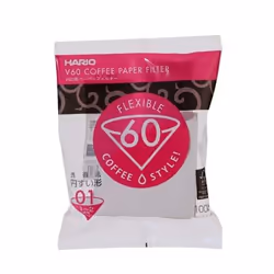 Hario V60, Cone, Disposable coffee filter, Paper, White, 100 pc(s)