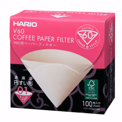 Hario 100-Piece Misarashi Paper Filter for 01 Dripper