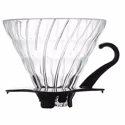 Hario V60, Dripper, Black, Transparent, Plastic, 6 cups, 1 pc(s)