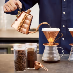 HARIO VKBR-90-CP Vono Copper Drip Kettle  Practical Capacity  23.7 fl oz (700 ml)  Made in Japan  Present  Gift  Gift