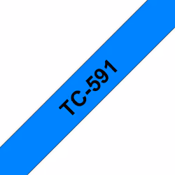 Brother Labelling Tape 9mm, Black on blue, TC, Black, Japan, Brother, P-touch PT2000, PT3000, PT500, PT5000, PT8E