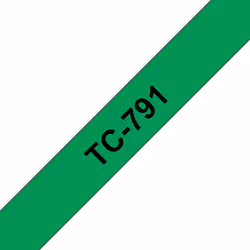 Brother Labelling Tape 9mm, Black on green, TC, Black, Japan, Brother, P-touch PT8, PT500, PT2000, PT3000, PT5000
