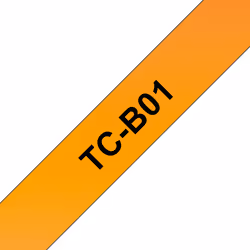 Brother Labelling Tape 12mm, Black on fluorescent orange, TC, Black, Japan, Brother, P-touch PT8, PT500, PT2000, PT3000, PT50 ...