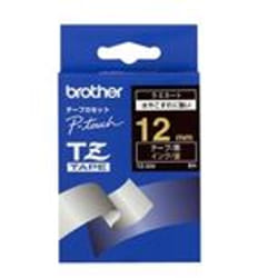 Brother Gloss Laminated Labelling Tape - 12mm, Gold/Black label-making tape TZ