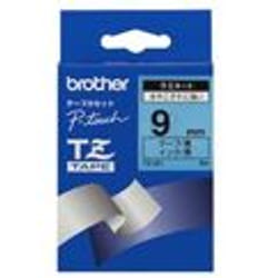 Brother Gloss Laminated Tape - 9mm, Black/Blue label-making tape TZ