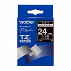Brother Gloss Laminated Labelling Tape - 24mm, White/Black, TZ, China, 8 m, 172 mm, 108 mm, 335 mm