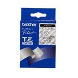 Brother Gloss Laminated Labelling Tape - 12mm, White/Clear label-making tape TZ
