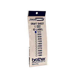 Brother ID1212, 21 x 78 x 1 mm, 22 g, 12 x 12 mm, 25 g, 50 pc(s), 5 pc(s)
