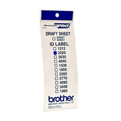 Brother ID2020 printer label White
