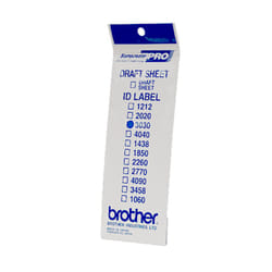 Brother ID3030 printer label White