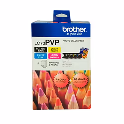 Brother LC73PVP, Black, Cyan, Magenta, Yellow, 4 pc(s), 600 pages, 600 pages, Multi pack