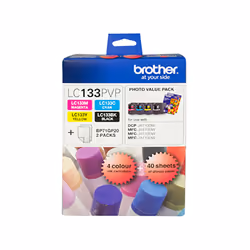 Brother LC133PVP, Black, Cyan, Magenta, Yellow, 4 pc(s), 600 pages, 600 pages, Multi pack