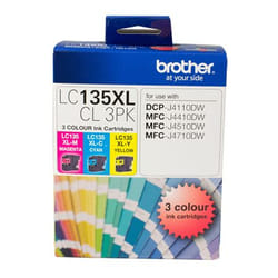 Brother LC135XLCL3PK ink cartridge 3 pc(s) Original Cyan, Magenta, Yellow