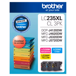 Brother LC235XLCL3PK, Cyan, Magenta, Yellow, 3 pc(s), 1200 pages, Multi pack
