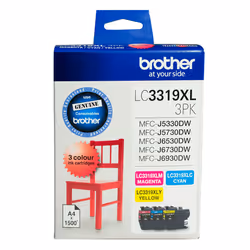 Brother LC3319XL, Cyan, Magenta, Yellow, 3 pc(s), 1500 pages, Multi pack