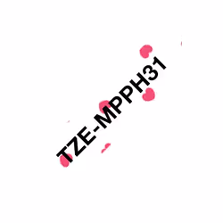 Brother TZE-MPPH31, Black on pink, TZe, Grey, Thermal transfer, China, Brother