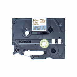 Brother TZE-RL54 label-making tape Gold on blue